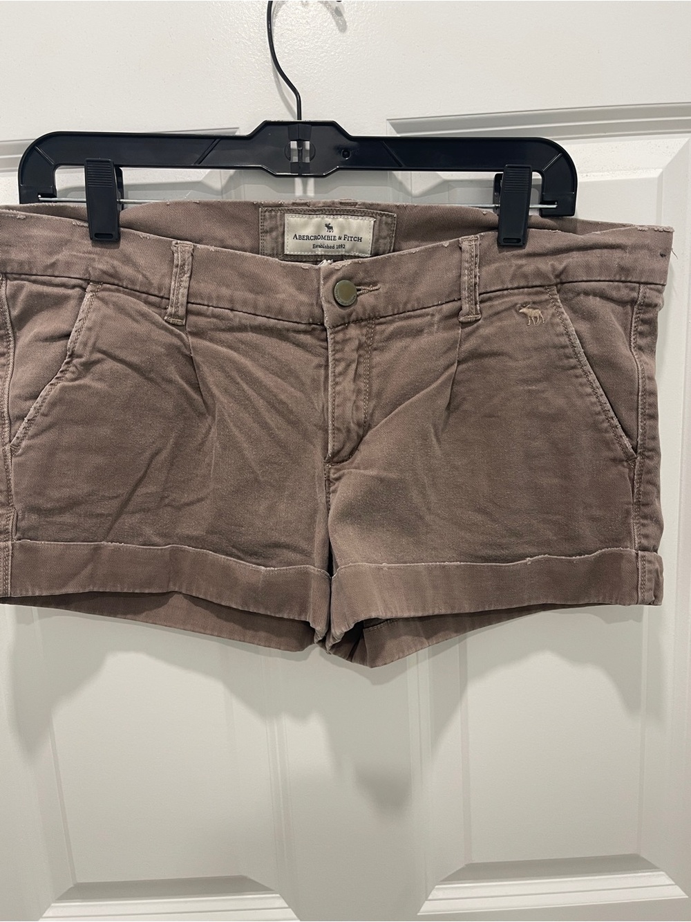 Abercrombie & Fitch Women's Taupe Brown Cotton Shorts